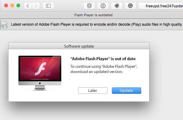 Adobe flash player virus warning youtube
